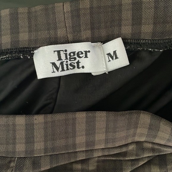 Tiger Mist Brown Plaid Flared Pull-On Bell Bottom Pants  Size Medium - Picture 3 of 3